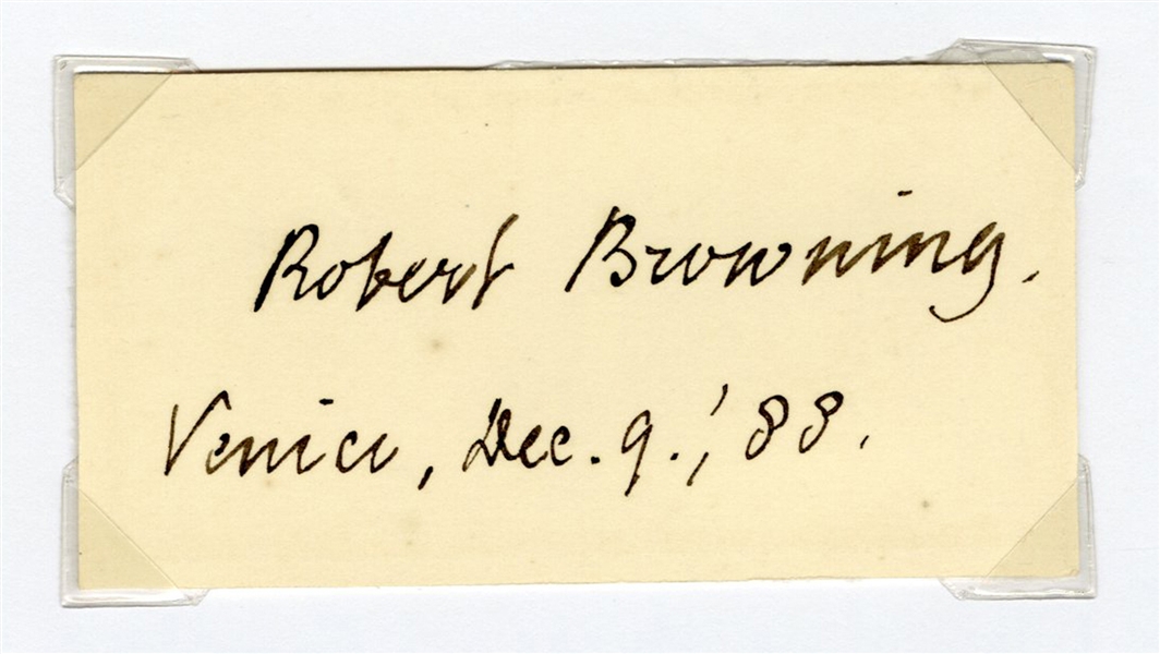 Cut Signature of Robert Browning.