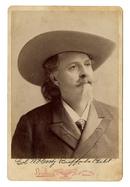 Buffalo Bill Cody Cabinet Card Photograph.