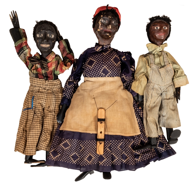 Group of Three Black Americana Marionettes.