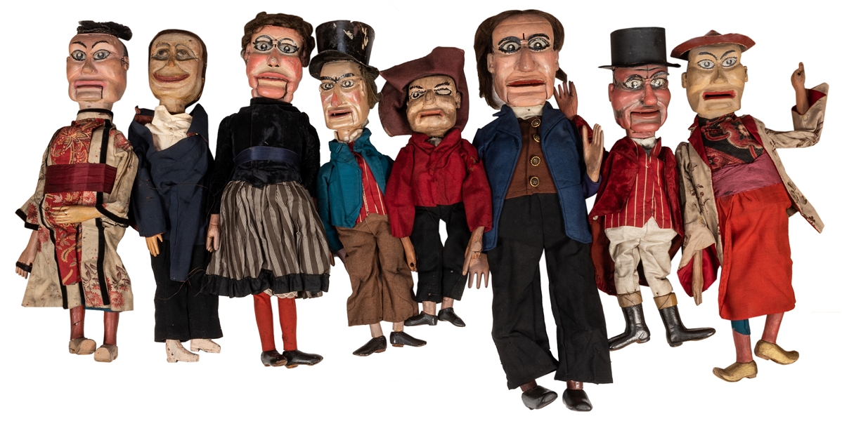 Group of Wooden Marionettes. 8 pcs.