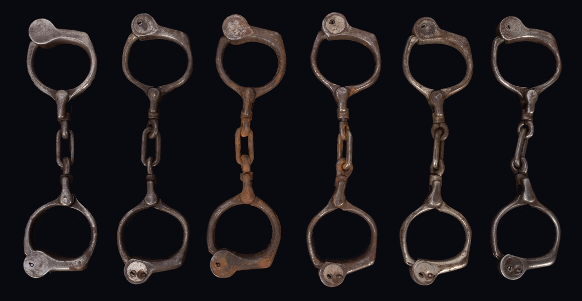 Six Sets of Bean Cobb Handcuffs.