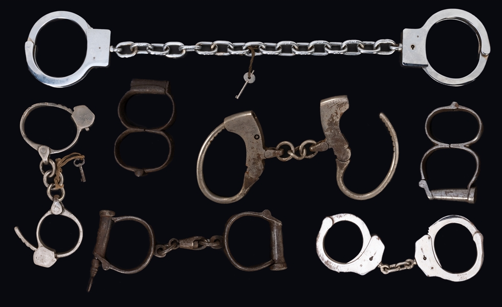 Seven Sets of Vintage Handcuffs.