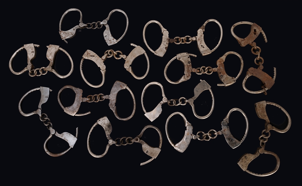 Twelve Sets of Mattatuck Handcuffs.