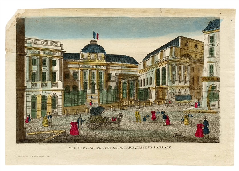 Vue du Palais de Justice de Paris, Prise de la Place.