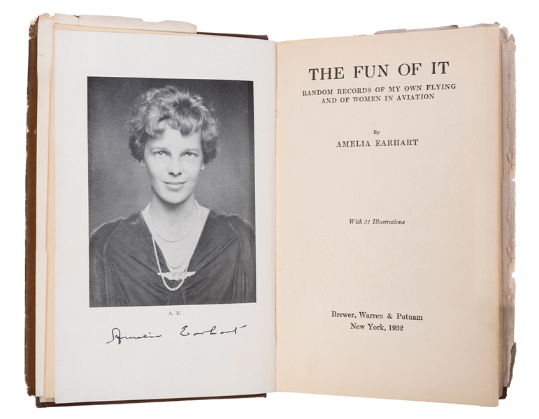 Amelia Earhart Signed “Fun of It” First Edition.