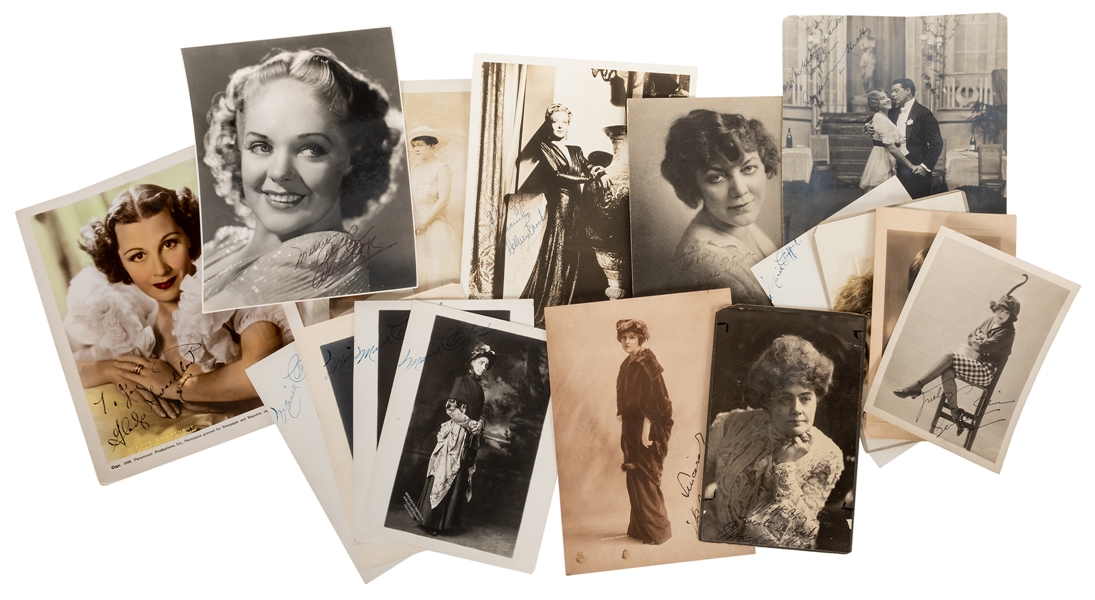 Group of Photos of Silent and Golden Age Actresses and Entertainers.
