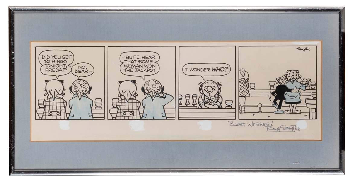  Smythe, Reg. Andy Capp Original Daily Comic Strip Art, [ins...