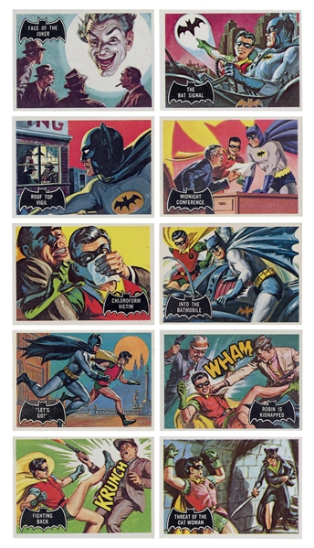  1966 Topps Batman Black Bat Complete Set. 1-55. Complete se...