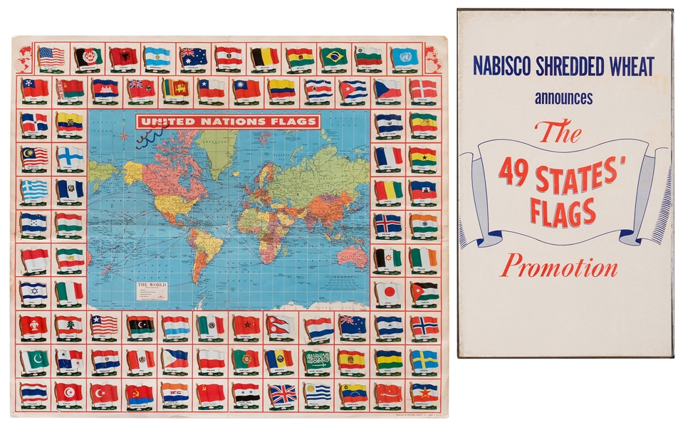  Nabisco United Nations Flags / Flags of the 49 States Premi...