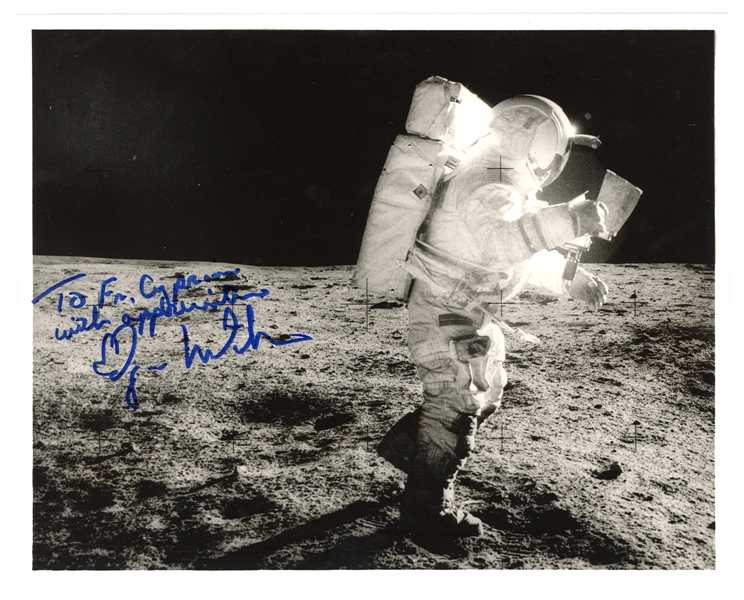  Edgar Mitchell Inscribed and Signed Photo. Glossy 8 x 10” o...