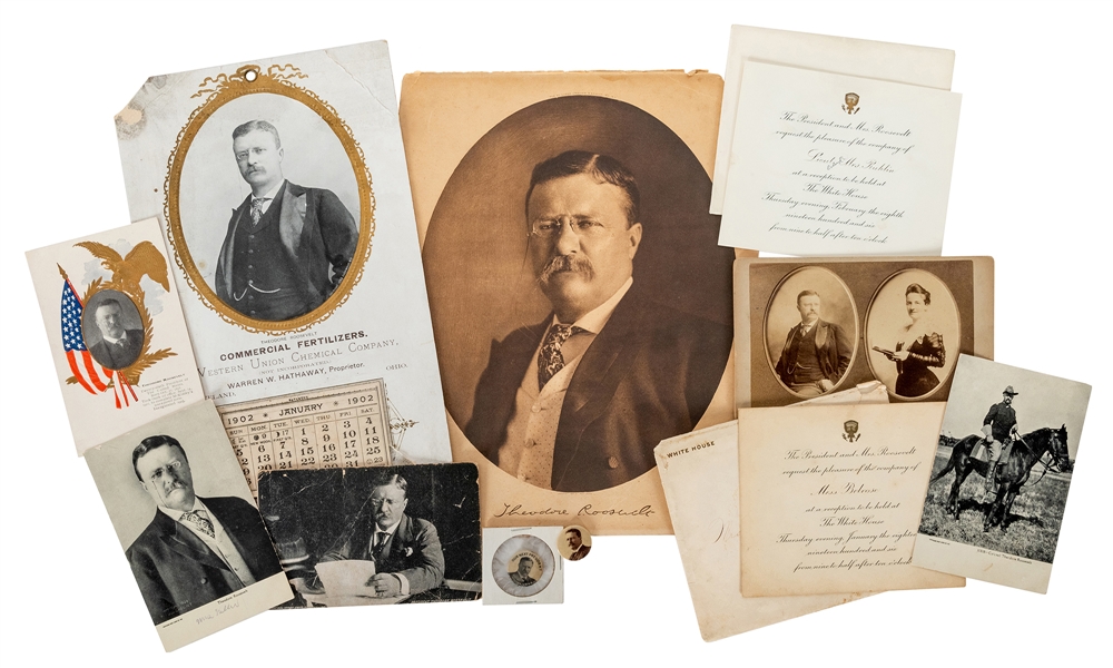  Theodore Roosevelt Photos, Postcards, and Ephemera. Bulk 19...