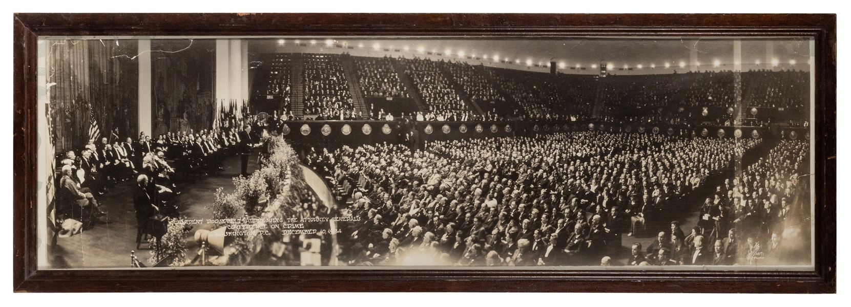  Franklin D. Roosevelt Conference on Crime Panoramic Photo. Was...
