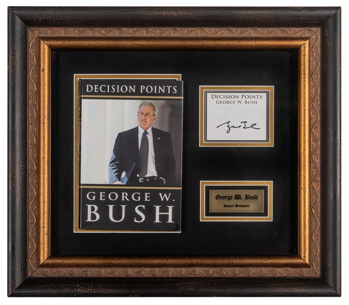  George W. Bush Signed Bookplate. Also included with a copy ...