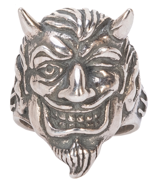 The Devil Sterling Silver Ring. The devil’s winking face ca...