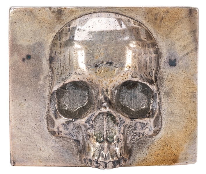  Sterling Skull Belt Buckle by Sledge. Heavy sterling Gothic...