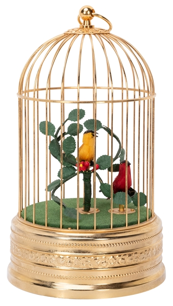  Singing Birds in Cage. West Germany, ca. 1980. Automaton bi...