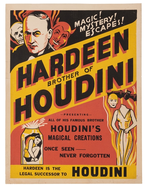  Hardeen, Theo. Hardeen Brother of Houdini. American, ca. 19...