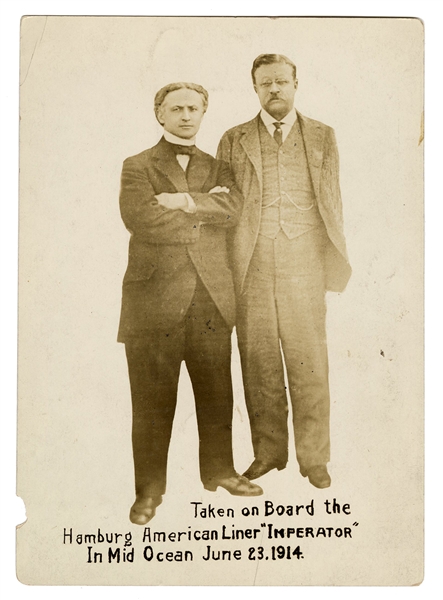  Houdini, Harry. Photograph of Houdini and Teddy Roosevelt. ...