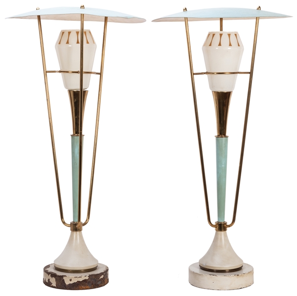  Pair of Mid-Century Floor Lamps. Circa 1960s. A futuristic ...
