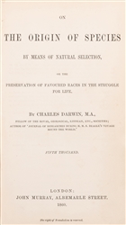  DARWIN, Charles (1809–1882). On the Origin of Species by Me...