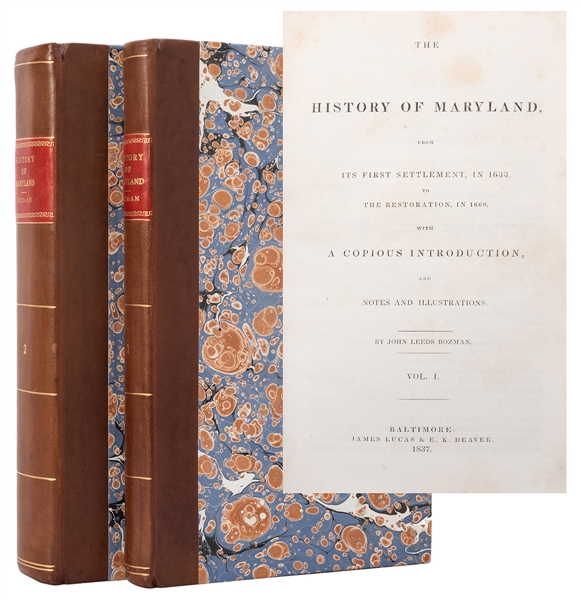  BOZMAN, John Leeds (1757–1823). The History of Maryland, fr...