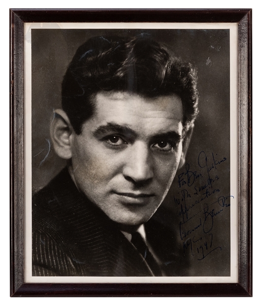  BERNSTEIN, Leonard. Inscribed and Signed Photograph of Leon...