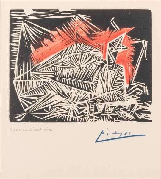  PICASSO, Pablo (1881–1973). Le Pigeonneau, artist proof han...