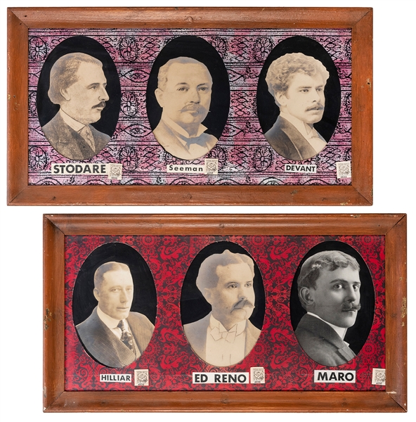  Pair of Framed Portraits of Famous Magicians, Ex-Egyptian H...