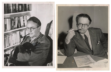  CHANDLER, Raymond (1888–1959). Pair of Press Photos. 1945. ...