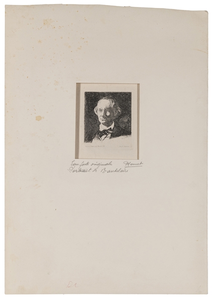  MANET, Edouard (1832-1883). Charles Baudelaire de Face III....