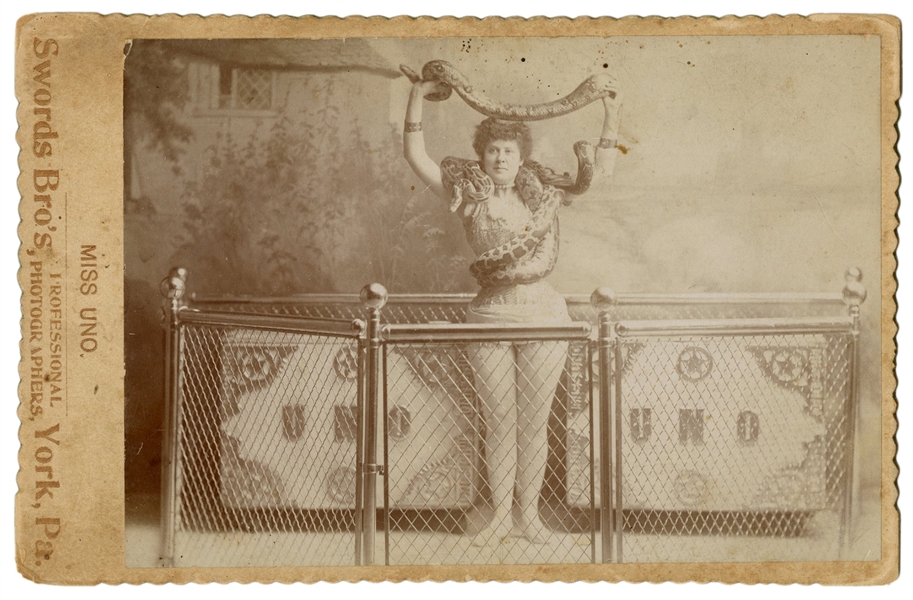  Cabinet Photo of Miss Uno, Circassian Snake Charmer. York, ...