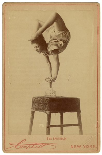  Cabinet Photo of Eva Bartholdi, Contortionist. New York: Ca...