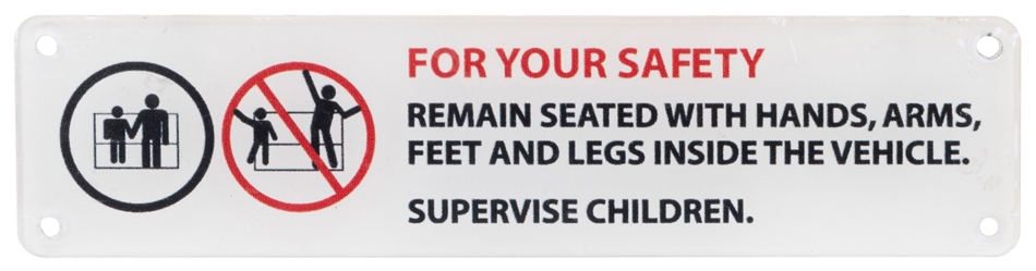  “Please Remain Seated” Disney Safety Sign. Walt Disney Worl...