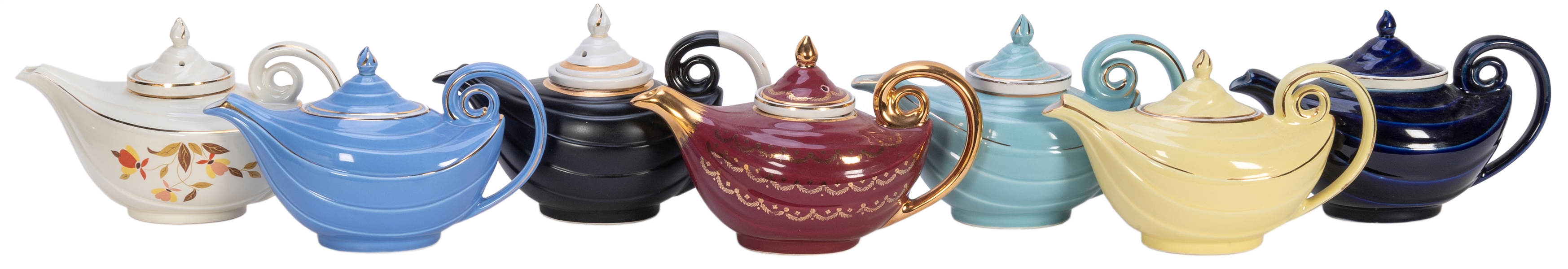  Hall China “Aladdin” Teapots (13). Lot of 13 teapots by Hal...
