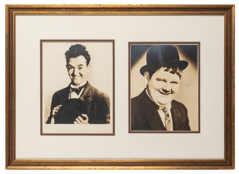  Stan Laurel and Oliver Hardy Publicity Photo Display. Circa...