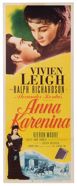 Anna Karenina. 20th Century Fox, 1948. Insert poster for th...