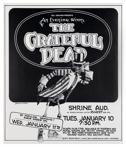 [THE GRATEFUL DEAD] TUTEN, Randy (American). An Evening with the Grateful Dead. 