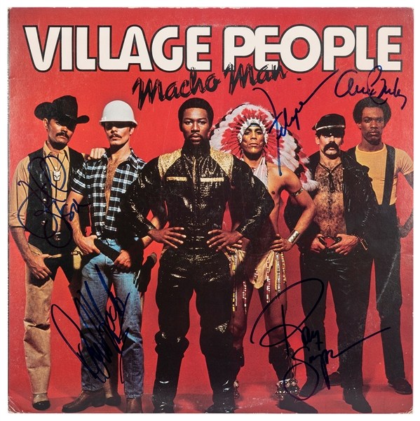  The Village People Signed Album. Macho Man. Casablanca Reco...