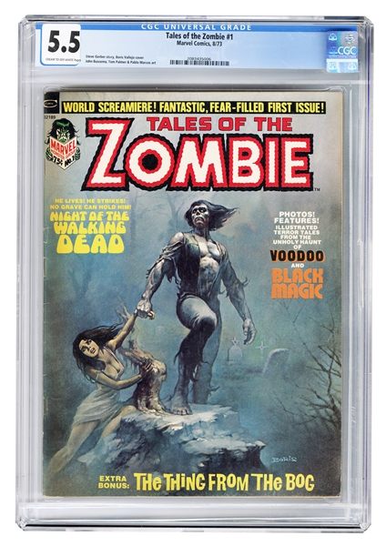  Tales of the Zombie #1. Marvel Comics, 1973. CGC 5.5 graded...