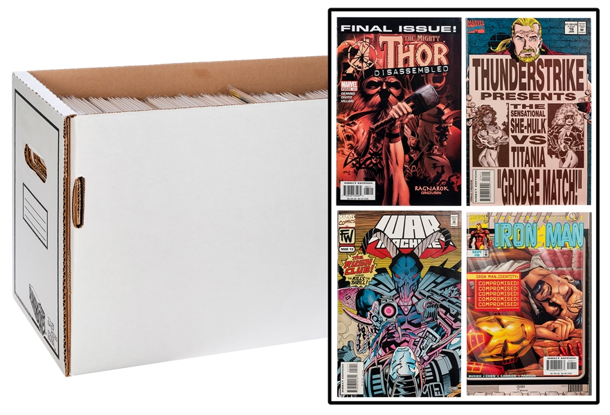  Lot of 9 Comic Boxes of The Avengers-Related Comics. Marvel...