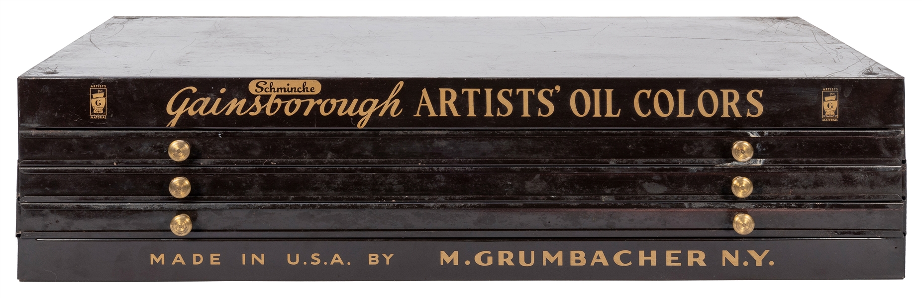  Gainsborough Artists’ Oil Colors Metal Cabinet. 20th centur...
