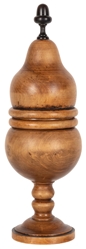  Ball Vase. Circa 1900. Tall turned wooden vase from which a...