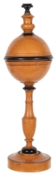  Morison Pill Box. Circa 1870. Tall turned hardwood vase acc...