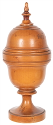  Millet Vase. European, ca. 1880. Finely turned boxwood vase...
