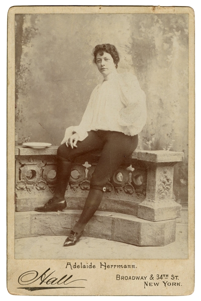  Herrmann, Adelaide. Cabinet Card Portrait of Adelaide Herrm...