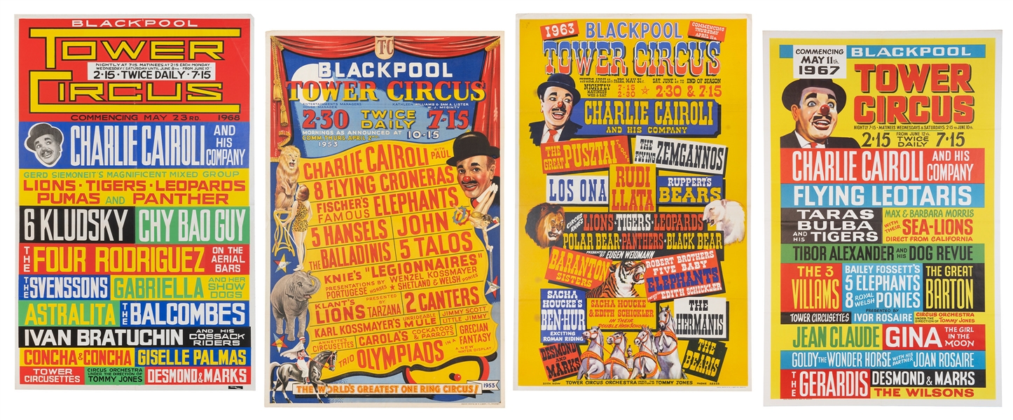  Blackpool Tower Circus featuring Charlie Cairoli posters (4...