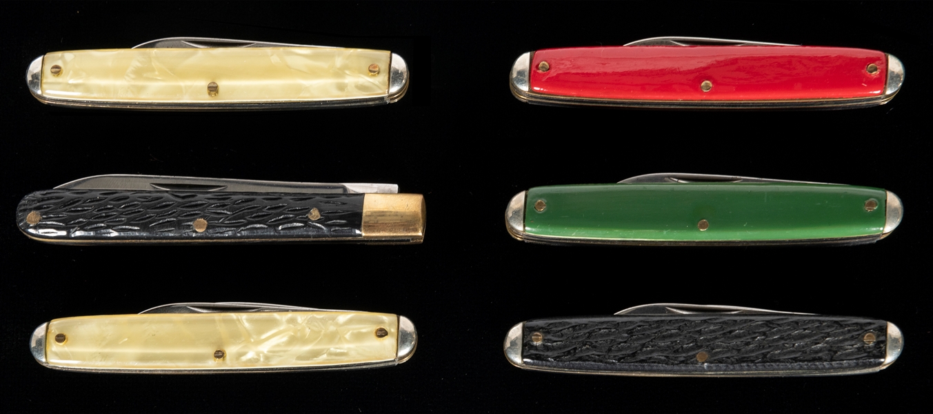  Color Changing Knife Collection. A grouping of six knives f...