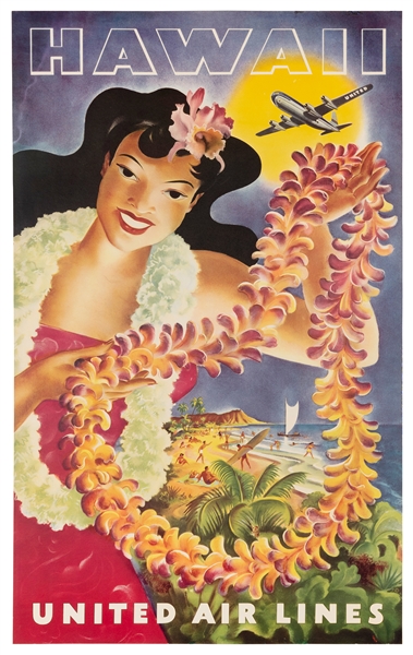  FEHER, Joseph (1908-1987). Hawaii / United Air Lines. Circa...