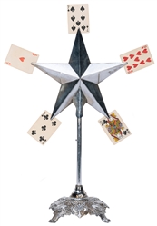  CARD STAR. Circa 1900. Five chosen cards appear on the poin...
