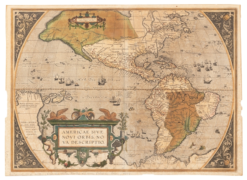  [MAP]. ORTELIUS, Abraham (1527–1598). Americae sive Novi Or...